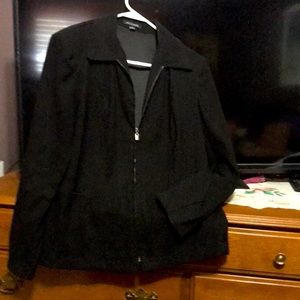 Dressy zip black dress jacket